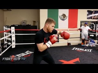 Canelo Alvarez perfecting SPEED,TIMING, & ACCURACY in workout for Chavez Jr.