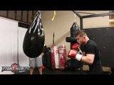 Canelo Alvarez Kills The Heavy Bag & Works on Head movement for Chavez Jr