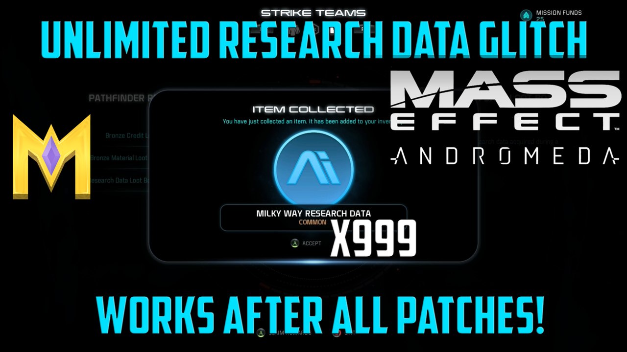 Mass Effect Andromeda Glitches - Infinite Research Data Glitch! - Unlimited Research Points Exploit!