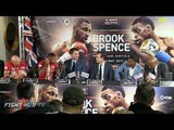 Brook & Spence and trainers get into heated & hilarious back & forth argument at Press Conference
