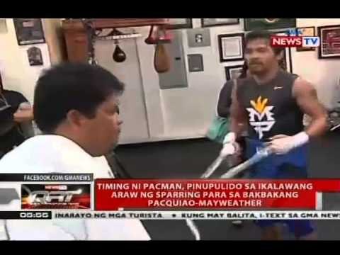 Timing ni Pacman, pinupulido sa ikalawang araw ng sparring para sa bakbakang Pacquiao-Mayweather