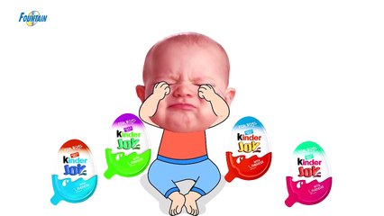 Bad Baby crying and learn colors-Colorful Kinderjoy Vs Batmanasd (Cars For Kid