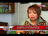 SONA: 6 sa bawat 10 pilipino, pabor sa divorce, batay sa survey ng SWS