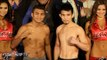 The FULL Roman Gonzalez vs. Srisaket Sor Rungvisai weigh in & face off video