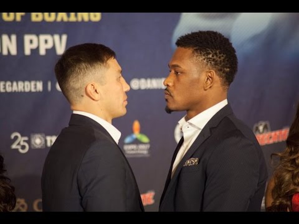 Gennady Golovkin vs Daniel Jacobs full final press conference & face off video