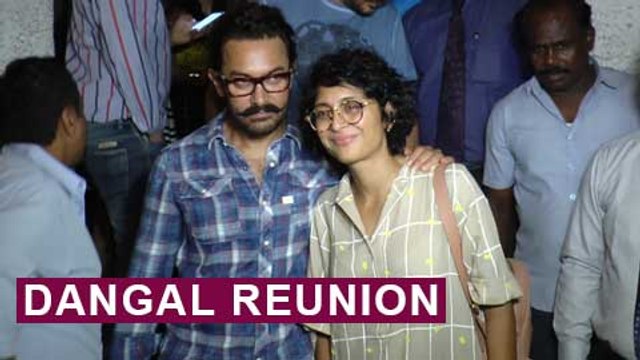 Aamir Khan, Kiran Rao, Sanaya Malhotra, Fatima Sana Shaikh At Dinner Dangal Reunion