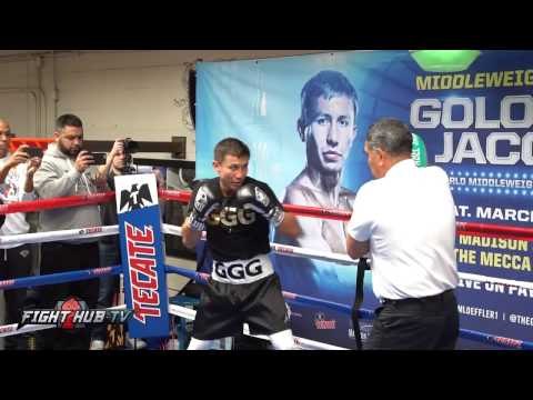 Golovkin vs. Jacobs- The Full Gennady Golovkin Media Workout video