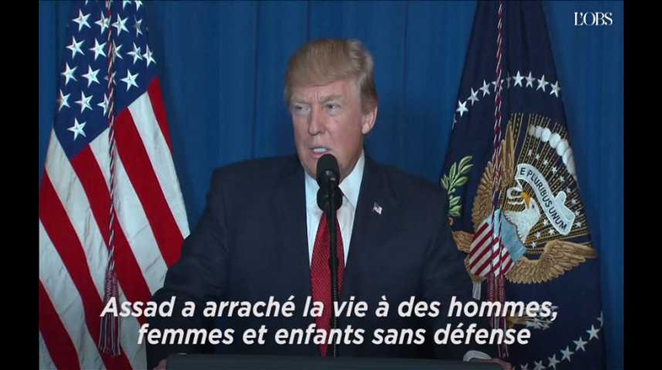 Trump : "Assad a arraché la vie à des hommes, femmes et enfants sans défense"