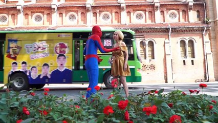 Spiderman Frozen Elsa Baby Cinderella Love Story vs Maleficent Ariel Funny Superhero in real life