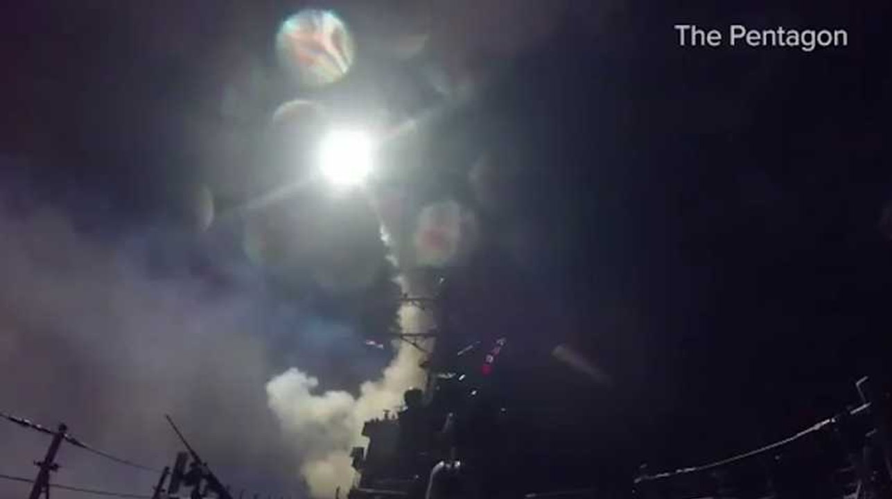 Le Pentagone a dévoilé les images des frappes en Syrie