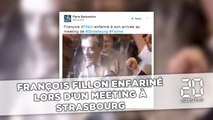 François Fillon enfariné lors d'un meeting à Strasbourg