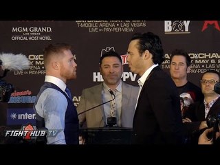 Canelo Alvarez vs Julio Cesar Chavez Jr. FULL Houston Face Off Video
