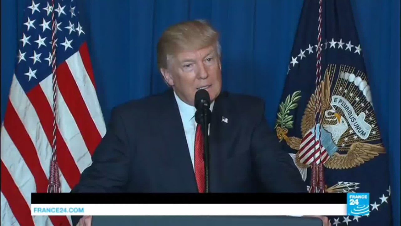 US President Donald Trump: "Syria used banned chemical weapons"
