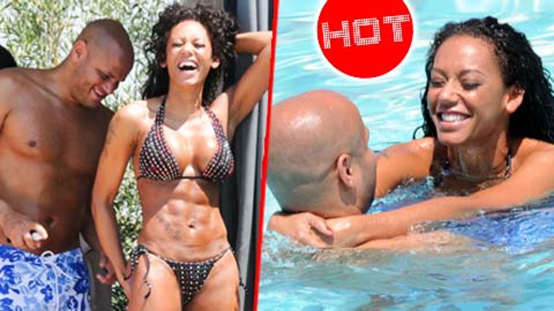 Mel B In BIKINI, MAKING OUT In Pool | Unseen Video