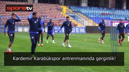 Karabükspor idmanında gerginlik!