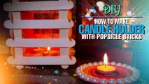 DIY Candle-Holder With Popsicle Sticks