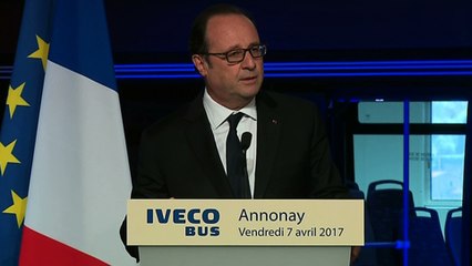 Discours à Annonay sur le site de l'entreprise IVECO