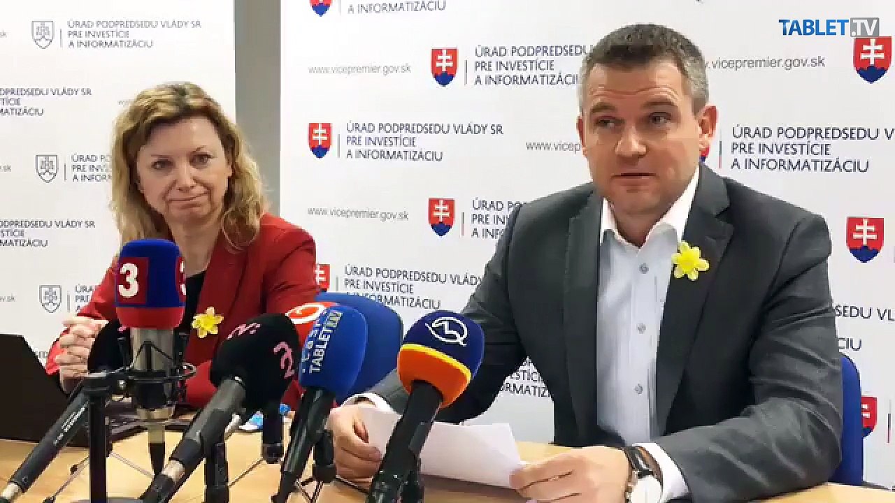 ZÁZNAM: Brífing podpredsedu vlády Slovenskej republiky pre investície a informatizáciu Petra Pellegriniho