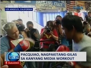 Saksi: Pacquiao, nagpakitang-gilas sa kanyang media workout