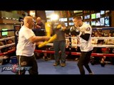 Lee Selby shows off lighting speed hands in Media Workout - Selby vs. Barros video