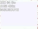 Transcend Carte Mémoire microSDXC 64 Go Classe 10 UHSI 400x Premium TS64GUSDU1E