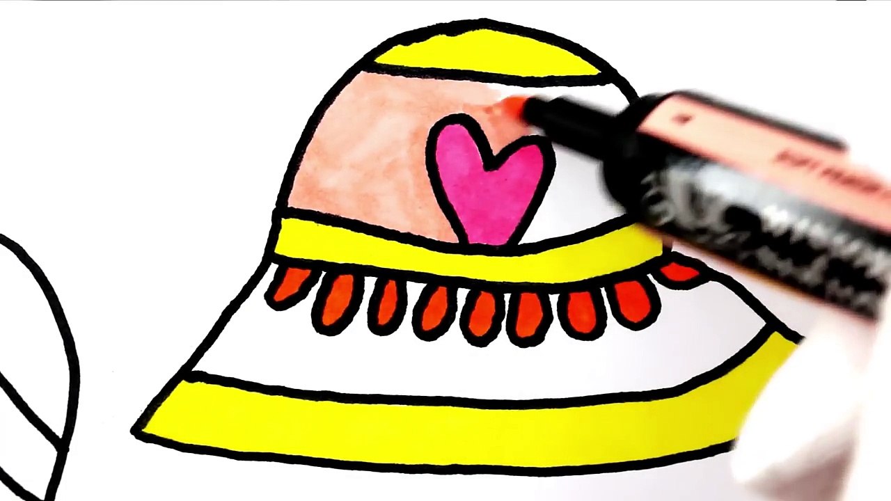 Drawing and Coloring Beach Set for Girls - Video How to Paint Pictures with Colored Markers