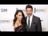 Maggie Q and Dylan McDermott 2017 Unstoppable Foundation Gala Red Carpet jpg