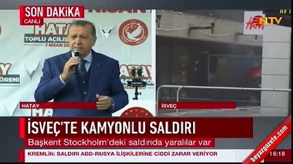 Erdoğan'ın konuşma yaptığı alanda dikkat çeken pankart