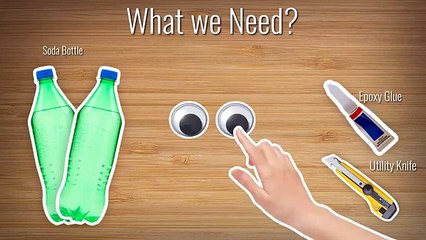 M&M Diposal and Bin Rental Funny Frog from Recycled Soda Bottle