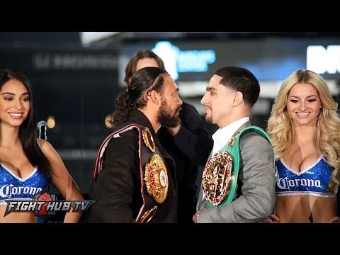Keith Thurman vs. Danny Garcia Full HEATED Face Off Video - Barclays Center