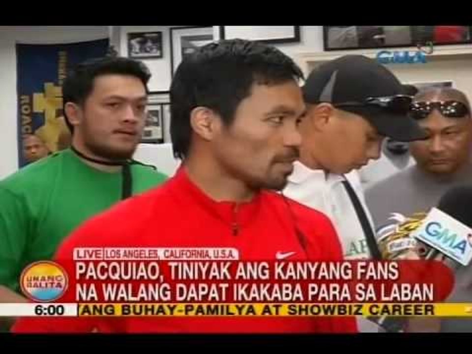 UB: Team Pacquiao, tutulak na patungong Las Vegas