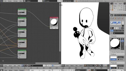Blender test: Realtime Black/White Comic Effect