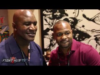 Roy Jones runs into Evander Holyfield at WBC Convention "Thats my idol right there!"