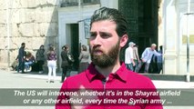 Damascus residents denounce US strikes on Syria airbase