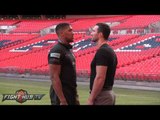 Anthony Joshua & Wladimir Klitschko come face to face face in Wembley!
