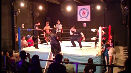 スポ戦MANIA vol.11 第1試合「HIRAMASA＆華蓮丸vsGenziggler＆CARGO」