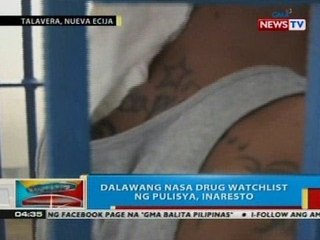 Dalawang nasa drug watchlist ng pulisya sa Talavera, Nueva Ecija, inaresto