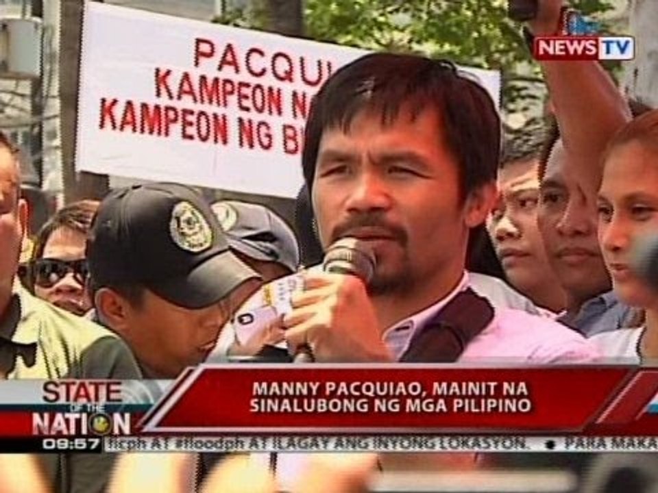 SONA: Manny Pacquiao, mainit na sinalubong ng mga pilipino