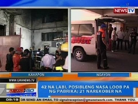 NTG: 42 na labi, posibleng nasa loob pa ng pabrika ng tsinelas sa Valenzuela
