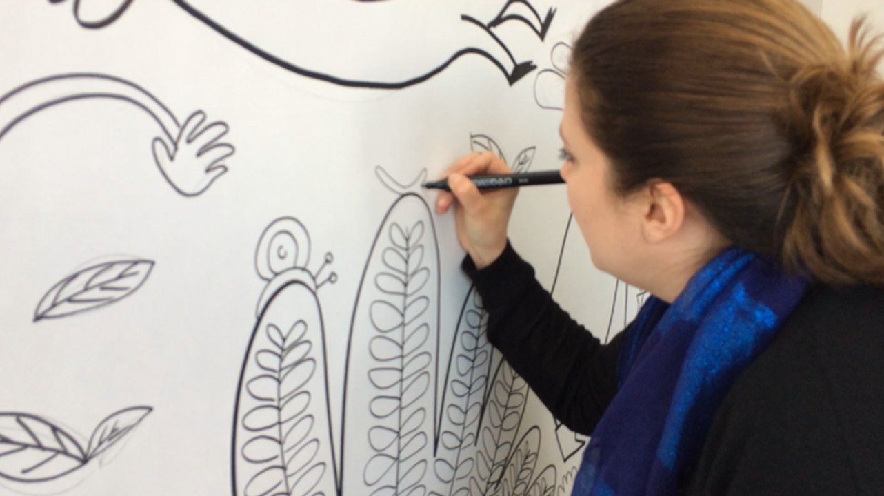 Une fresque géante de 10 mètres de long à colorer