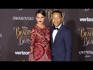 Chrissy Teigen and John Legend "Beauty and the Beast" World Premiere Red Carpet