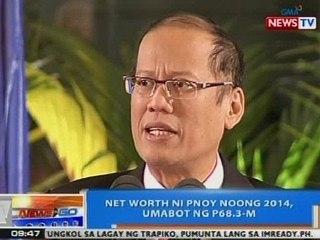 NTG: Net worth ni PNoy noong 2014, umabot ng P68.3-M