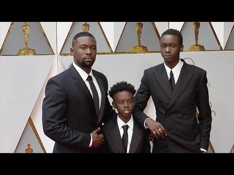 Trevante Rhodes, Alex R. Hibbert, Ashton Sanders 2017 Oscars Red Carpet