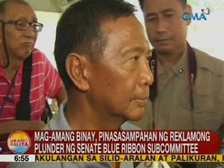 UB: Mag-amang Binay, pinasasampahan ng reklamong plunder ng Senate subcommittee