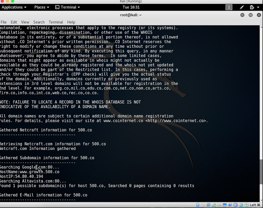 Kali Linux Tools - Introduction to DMitry - Kali Linux Tutorial 1