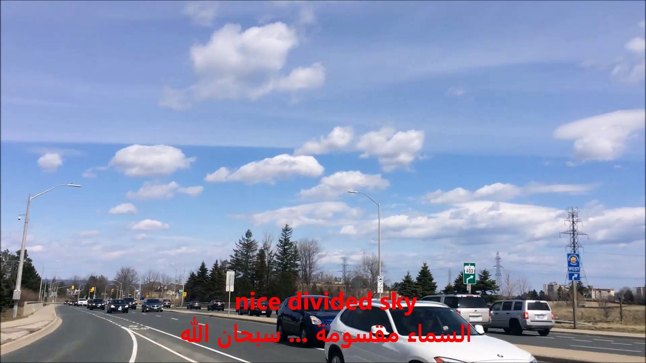 nice divided sky السماء مقسومة ... سبحان الله