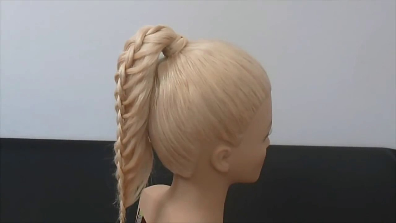 high bun with braids variation - hairstyle tutorial