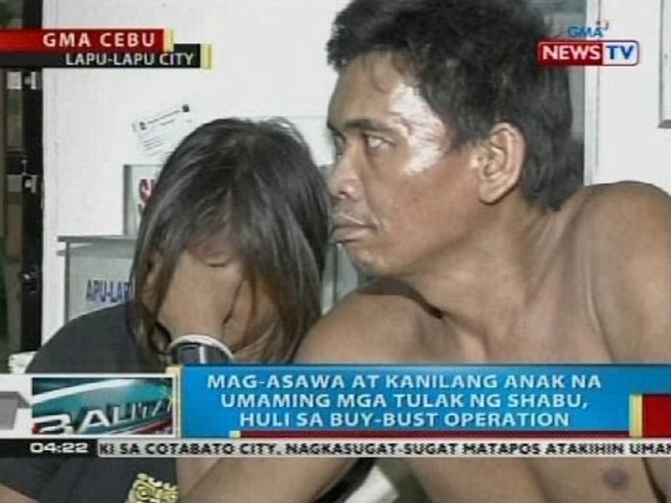 Mag-asawa at kanilang anak na umaming mga tulak ng shabu, huli sa buy-bust operation