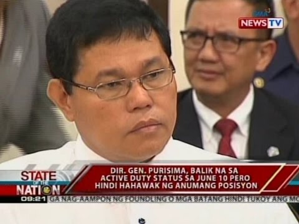 Dir. Gen. Purisima, balik na sa active duty sta...