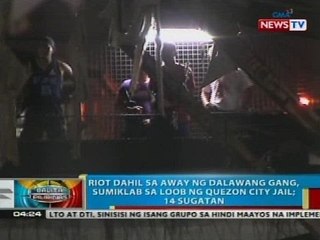 Riot dahil sa away ng dalawang gang, sumiklab sa loob ng Quezon City Jail; 14 sugatan